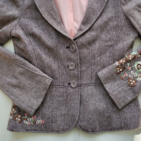 Guess gray flowery wool jacket - Picture 10 of 10
